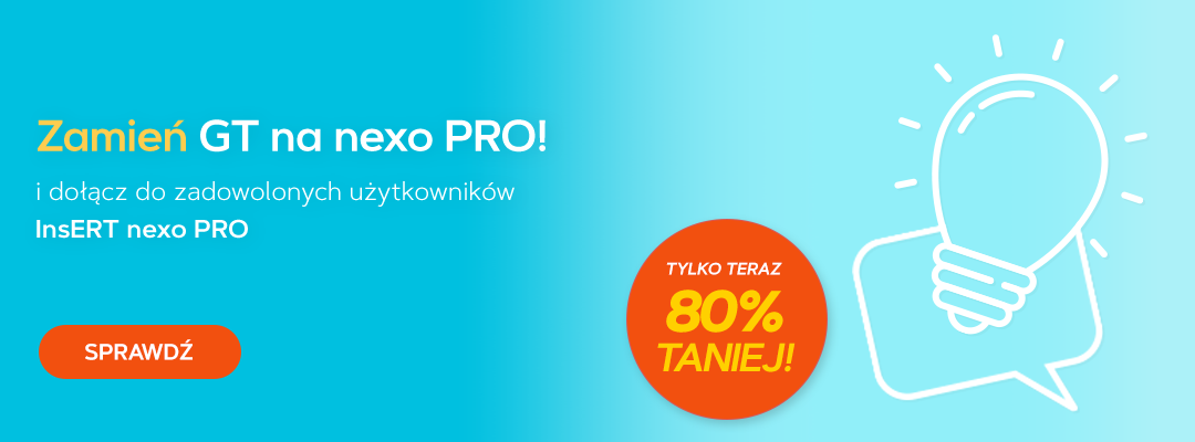 Zamień InsERT GT na nexo PRO - w listopadzie aż 80% taniej