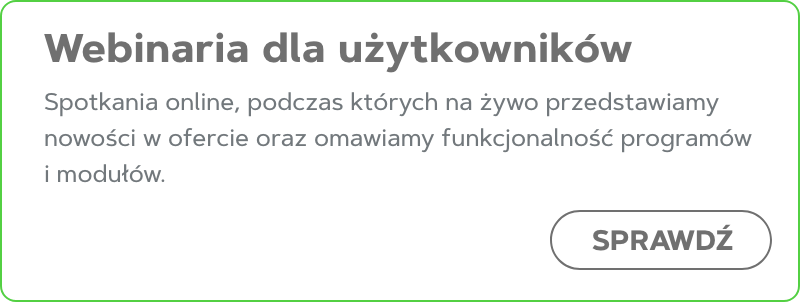 Webinaria dla użytkowników